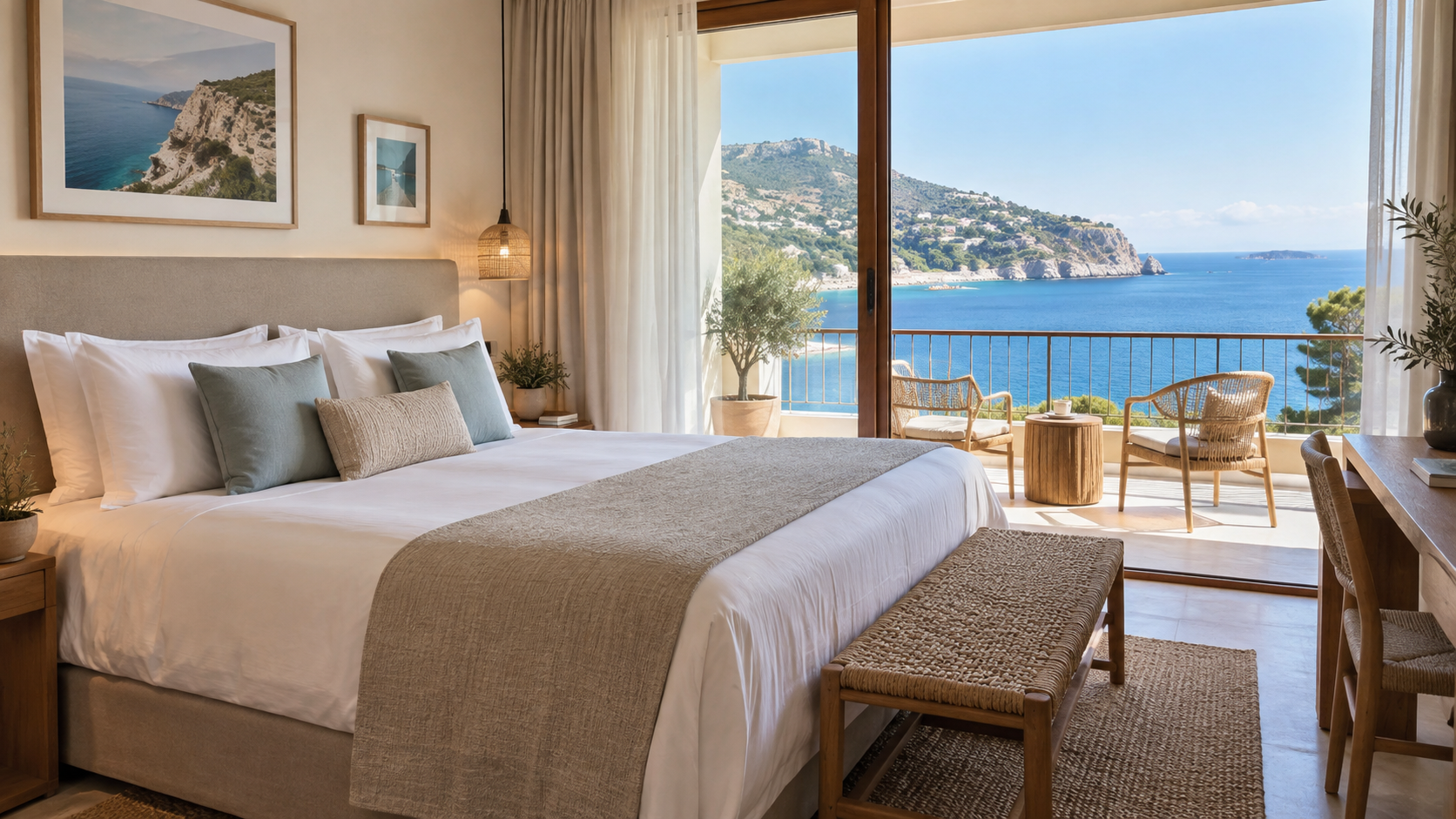 Chambre d’hôtel avec vue sur la mer
